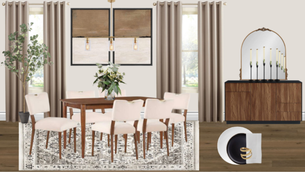 Non Luxury Transitional Dining Room