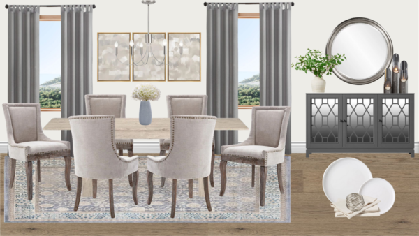 Non Luxury Transitional Dining Room