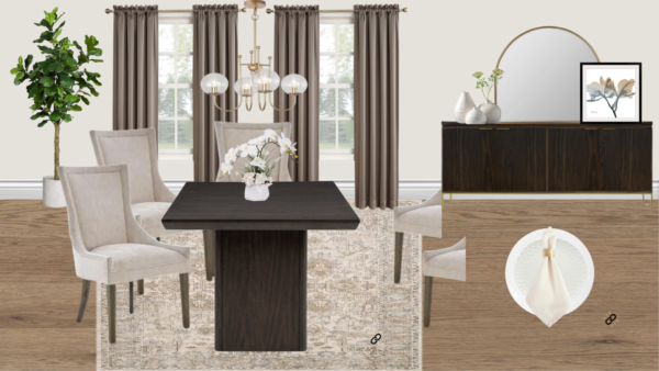 Non Luxury Transitional Dining Room