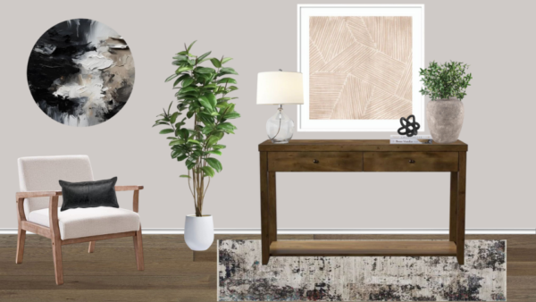 Non Luxury Transitional Entrance Foyer