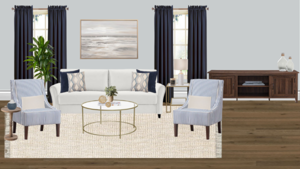 Non Luxury Coastal Living Room