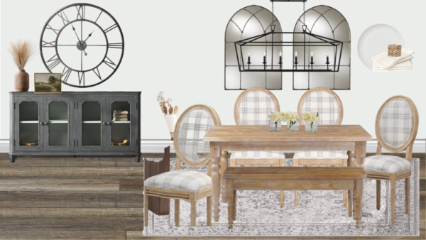 Non Luxury Farmhouse Dining Room