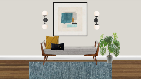 Non luxury Mid Century Entrance Foyer