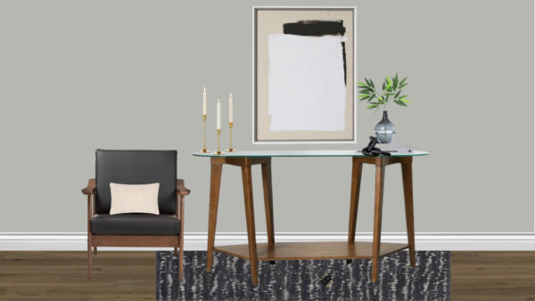 Non Luxury Mid Century Entrance Foyer