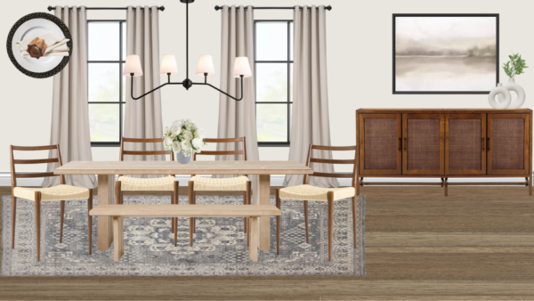 Non Luxury Transitional Dining Room