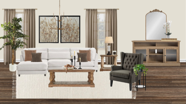 Non Luxury Traditional Living Room