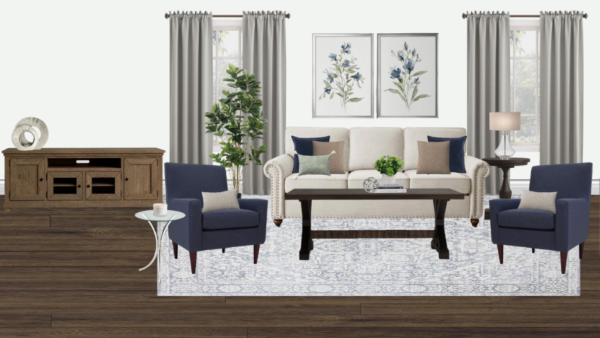 Non Luxury Traditional Living Room