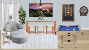 Non Luxury Coastal Game Room