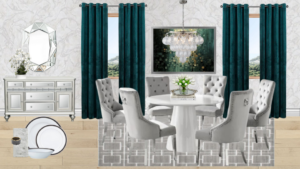 Non Luxury Glam Dining Room