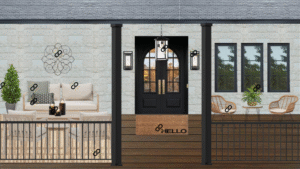 Non Luxury Transitional Front Porch
