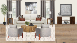 Non Luxury Transitional Living Room