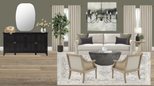 Non Luxury Transitional Living Room