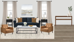 Non Luxury Transitional Living Room