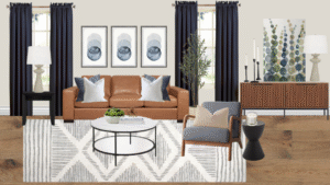 Non Luxury Transitional Living Room