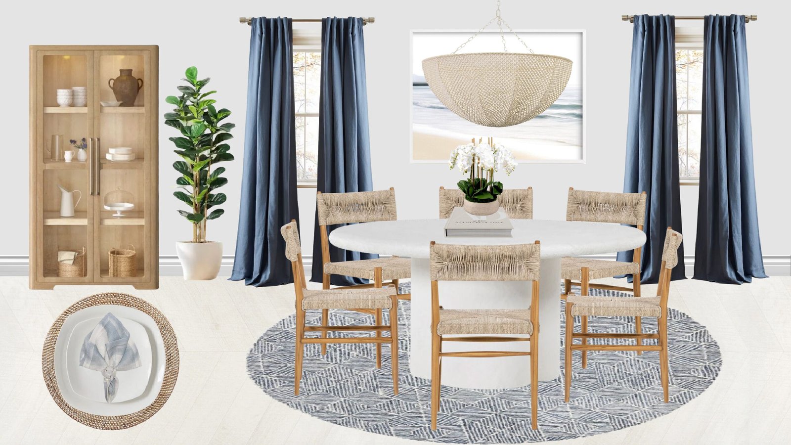 Luxury Coastal Dining Room