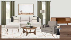 Non Luxury Mid Century Living Room