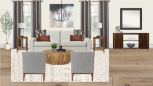 Non Luxury Transitional Living Room