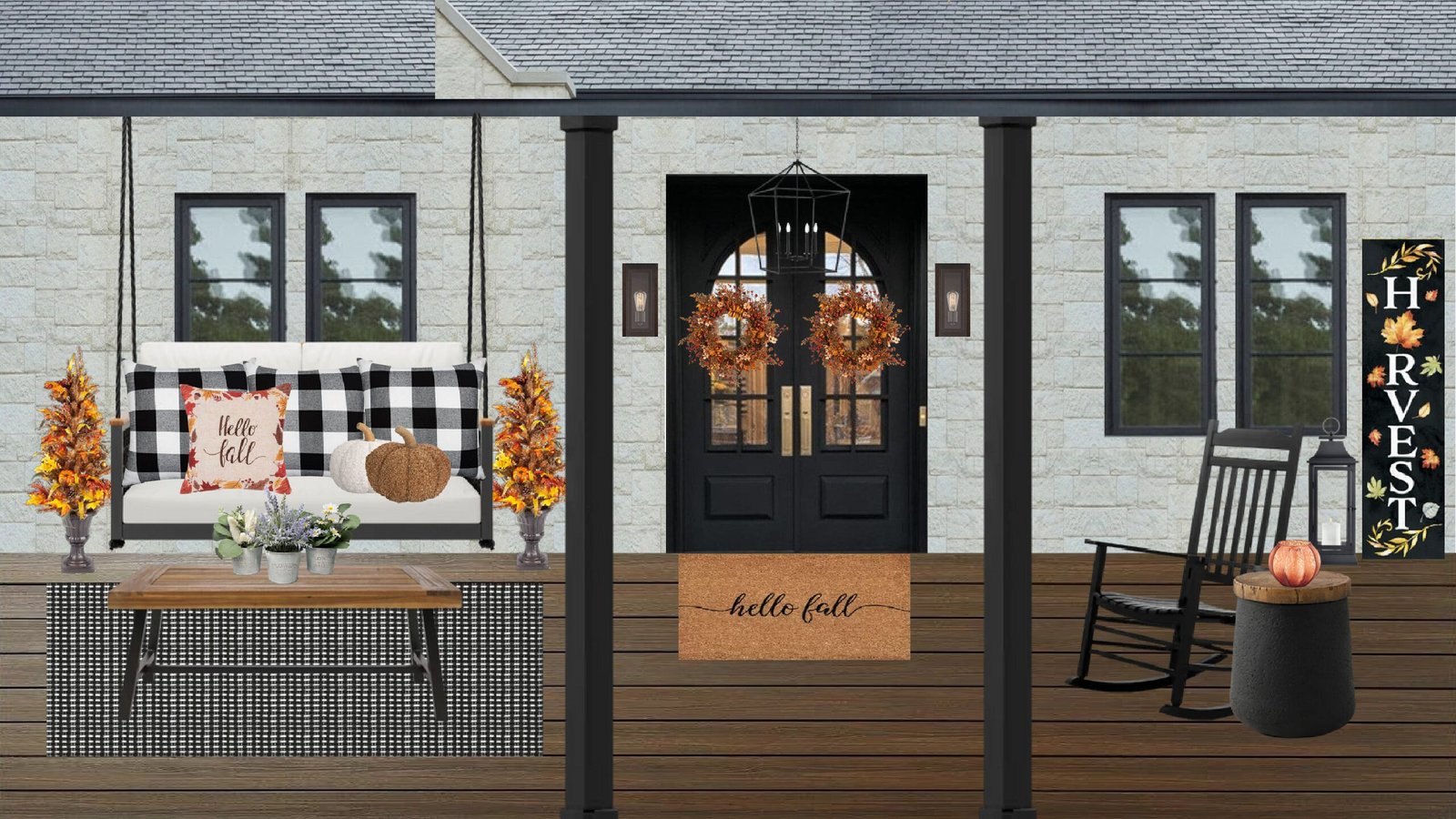 Farmhouse Fall Front Porch