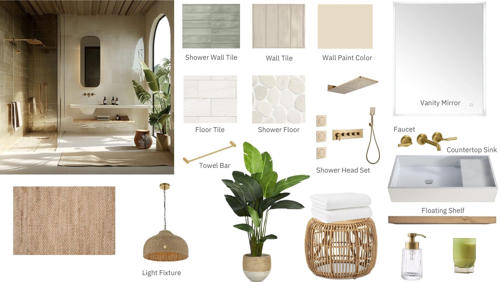 Boho Cost Effective Bathroom Renovation