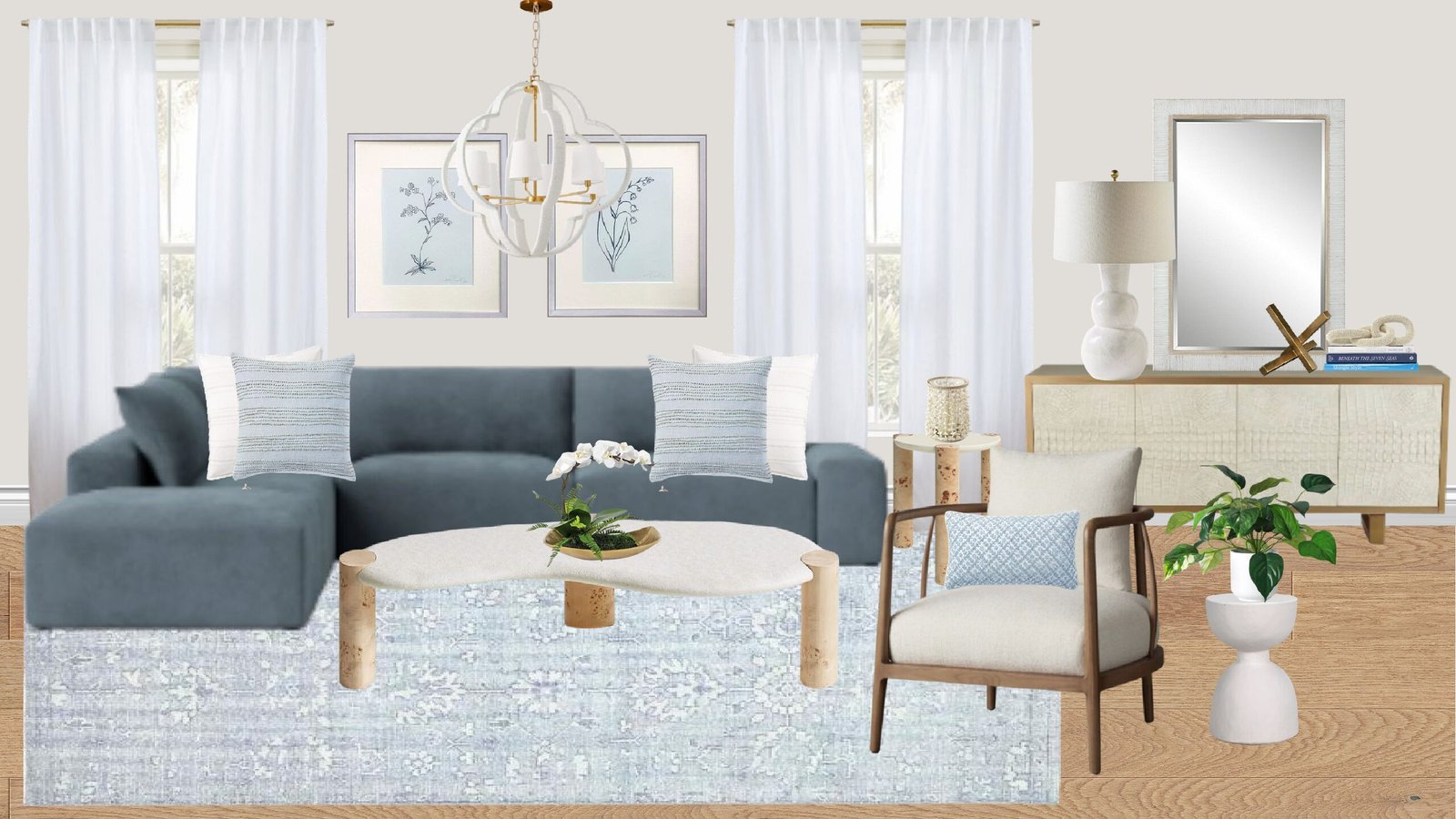 Luxury Coastal Living Room