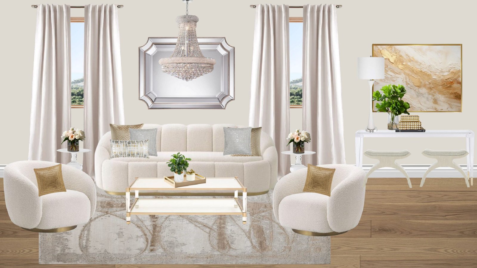 Luxury Glam Livingn Room